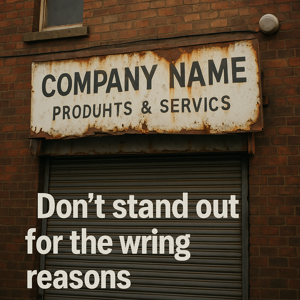 image showing terrible signage on a shop